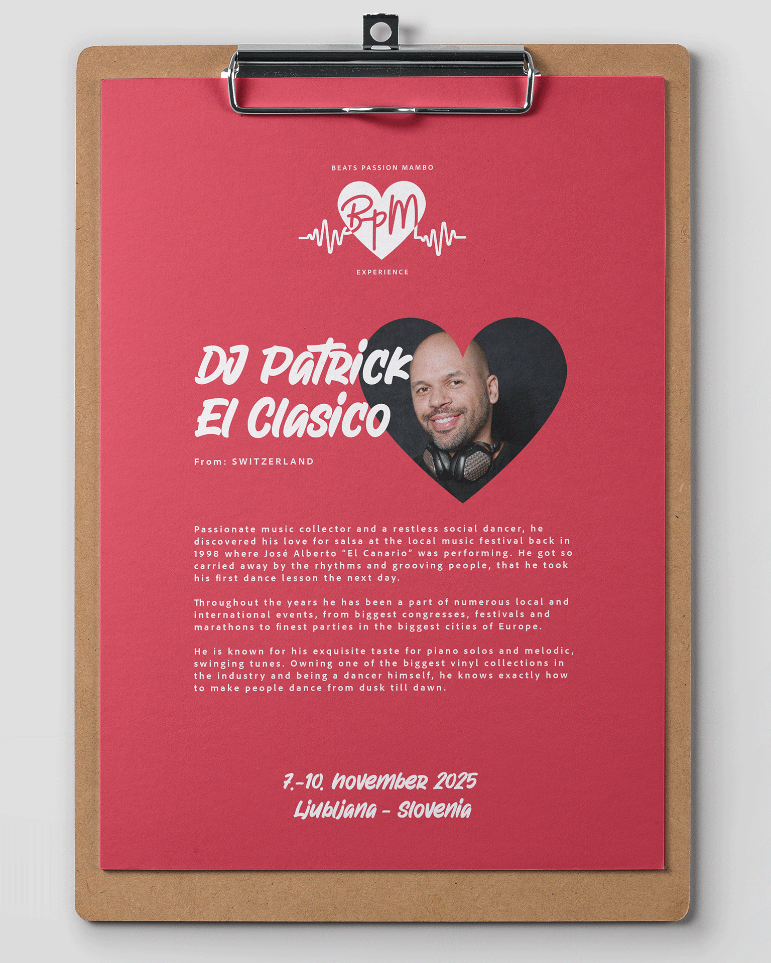 BPM Experience - Ljubljana, Slovenia - Salsa DJ - DJ Patrick El Clasico